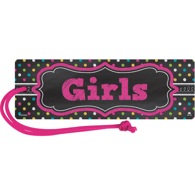 TEACHER CREATED RESOURCES Teacher Created Resources® Chalkboard Brights Magnetic Girls Pass, Pack of 6