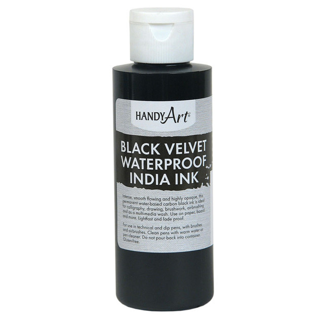 ROCK PAINT DISTRIBUTING CORP Handy Art® Black Velvet India Ink, 4. oz