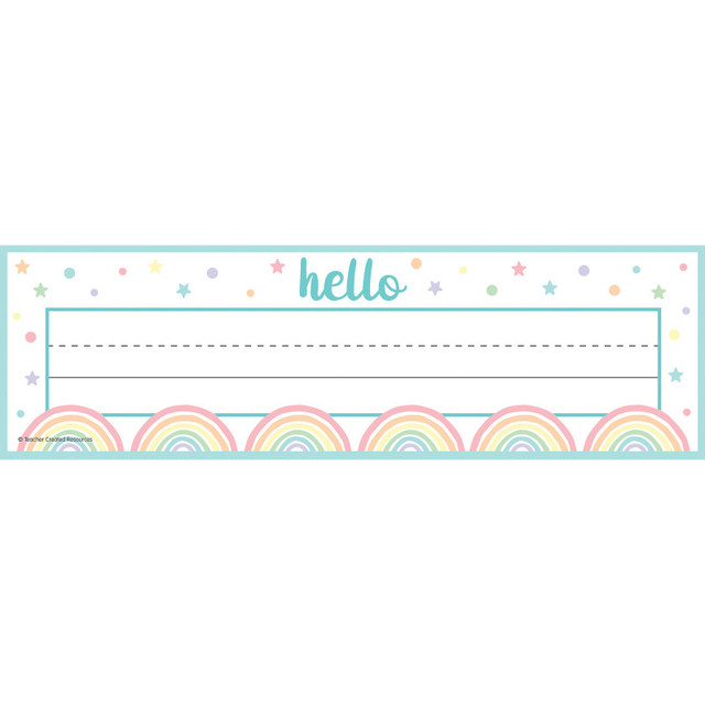 TEACHER CREATED RESOURCES Teacher Created Resources® Pastel Pop Flat Name Plates, Pack of 36 TEACHER CREATED RESOURCES Teacher Created Resources® Pastel Pop Flat Name Plates, Pack of 36