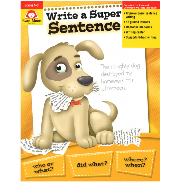 EVAN-MOOR Evan-Moor Educational Publishers Write A Super Sentence Book