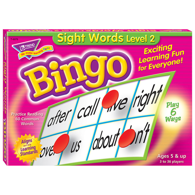 TREND ENTERPRISES INC. TREND Sight Words Level 2 Bingo Game