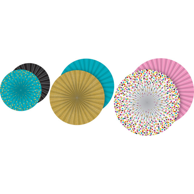 TEACHER CREATED RESOURCES Teacher Created Resources® Confetti Hanging Paper Fans