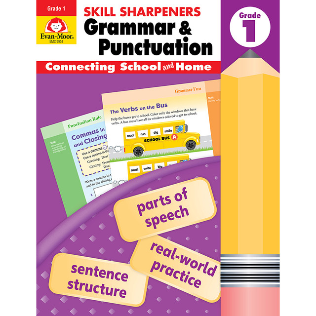 EVAN-MOOR Evan-Moor Educational Publishers Skill Sharpeners: Grammar & Punctuation Activity Book, Grade 1