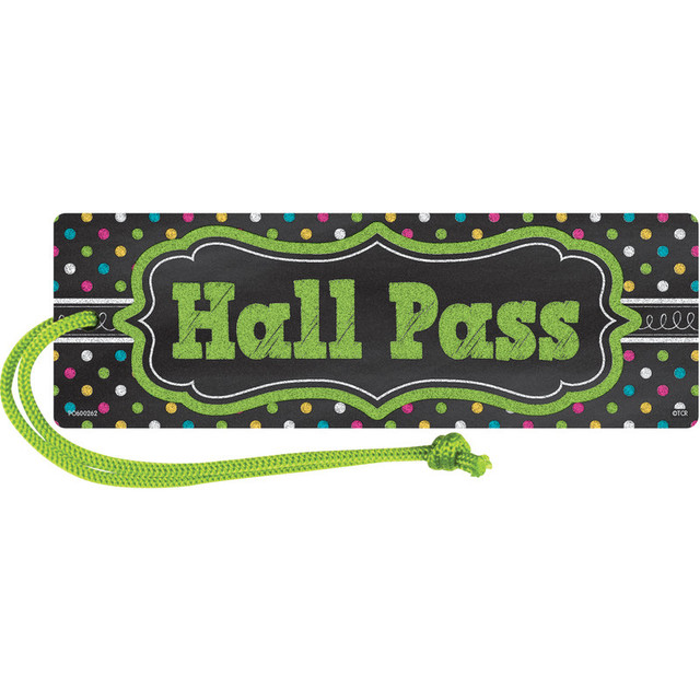 TEACHER CREATED RESOURCES Teacher Created Resources® Chalkboard Brights Magnetic Hall Pass, Pack of 6