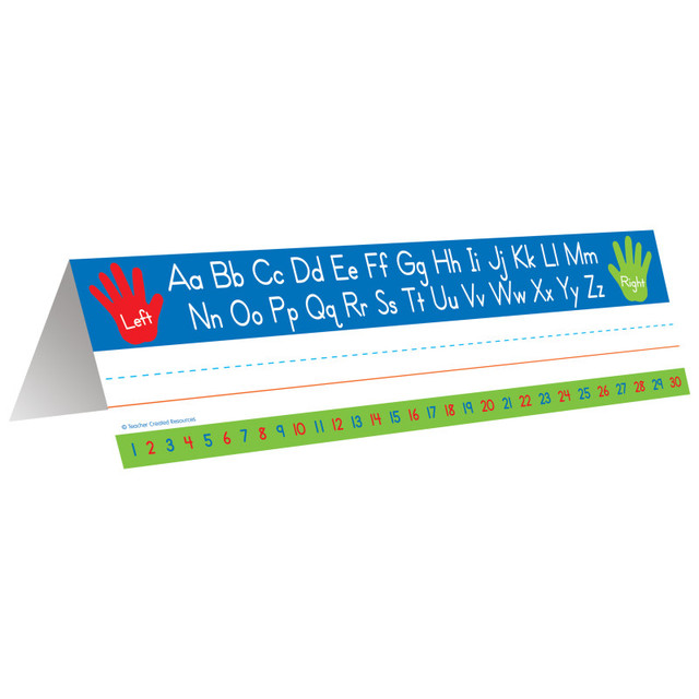 TEACHER CREATED RESOURCES Teacher Created Resources® Left Right Alphabet Tented Name Plate, Pack of 36 TEACHER CREATED RESOURCES Teacher Created Resources® Left Right Alphabet Tented Name Plate, Pack of 36