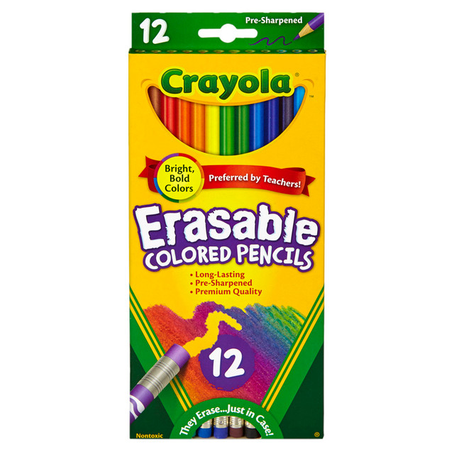 CRAYOLA LLC Crayola® Erasable Colored Pencils, 12 Count