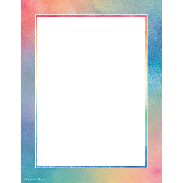 TEACHER CREATED RESOURCES Teacher Created Resources® Watercolor Computer Paper TEACHER CREATED RESOURCES Teacher Created Resources® Watercolor Computer Paper