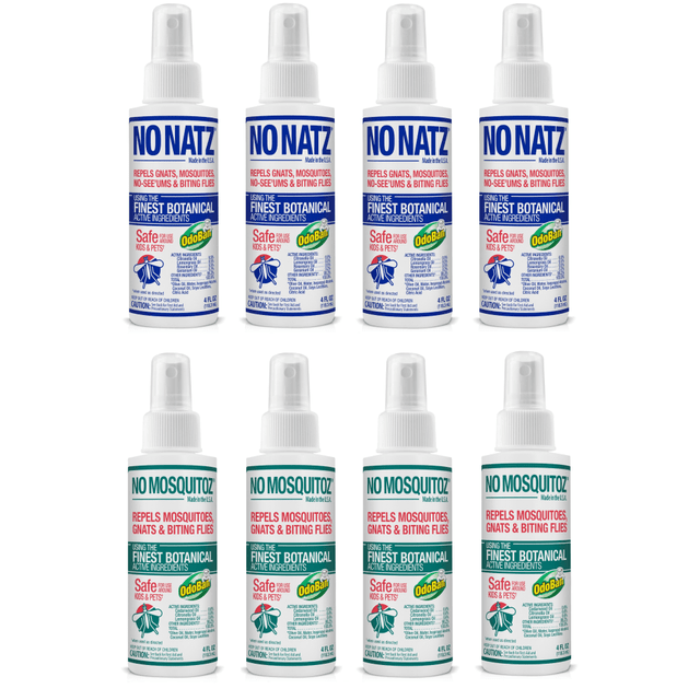 NONATZ 9175AB95-4Z4-OD No Natz No Mosquitoz Botanical Bug Repellent, 4 Oz, Pack Of 8 Bottles