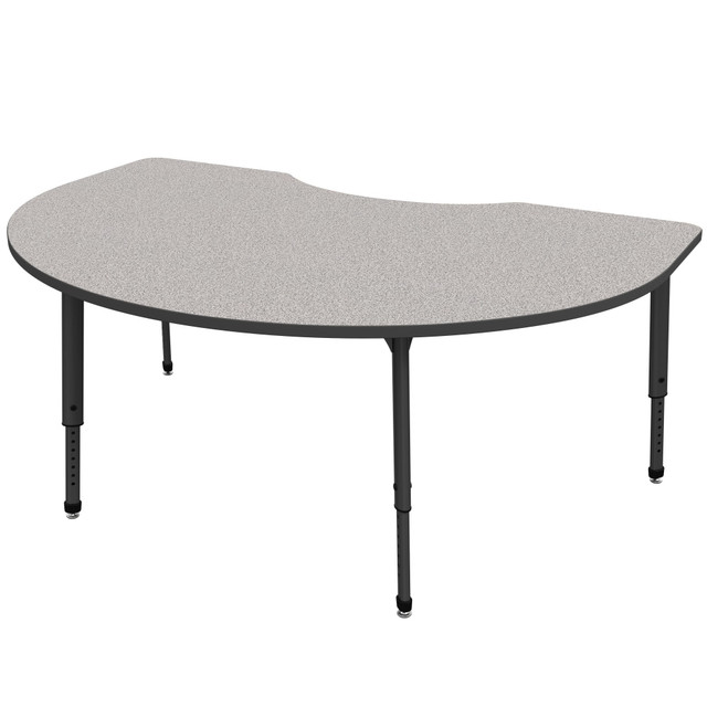 MARCO GROUP, INC. 38-2268-77-BLK Marco Group Apex Series Adjustable Height Kidney Table, 30inH x 72inW x 48inD, Gray Nebula/Black MARCO GROUP, INC. 38-2268-77-BLK Marco Group Apex Series Adjustable Height Kidney Table, 30inH x 72inW x 48inD, Gray Nebula/Black