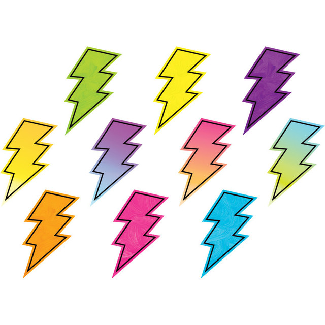 TEACHER CREATED RESOURCES Teacher Created Resources® Brights 4Ever Lightning Bolts Accents, 30 Per Pack, 3 Packs