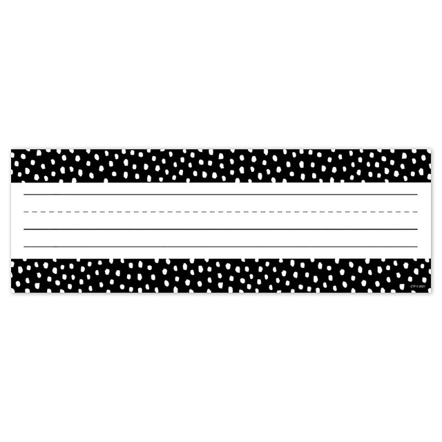 CREATIVE TEACHING PRESS Creative Teaching Press® Messy Dots on Black Name Plates, 9-1/2" x 3-1/4", Pack of 36