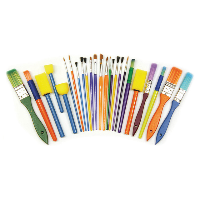 DIXON TICONDEROGA CO Creativity Street® Starter Brush Assortment, Assorted Colors & Sizes, 25 Brushes