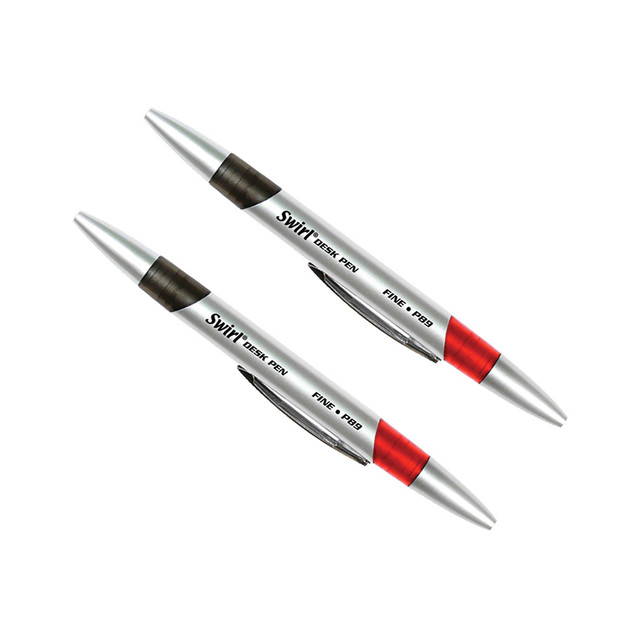 LAROSE INDUSTRIES- ROSE MOON Moon Products Swirl Ink Pens, Red/Black Combo, 12 Per Pack, 2 Packs