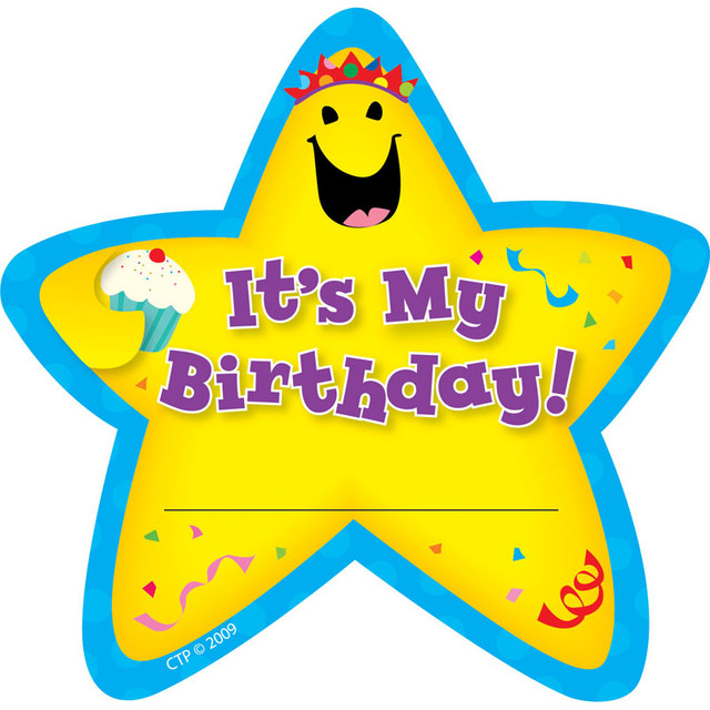 CREATIVE TEACHING PRESS Creative Teaching Press® It's My Birthday! Star Badges, Pack of 36