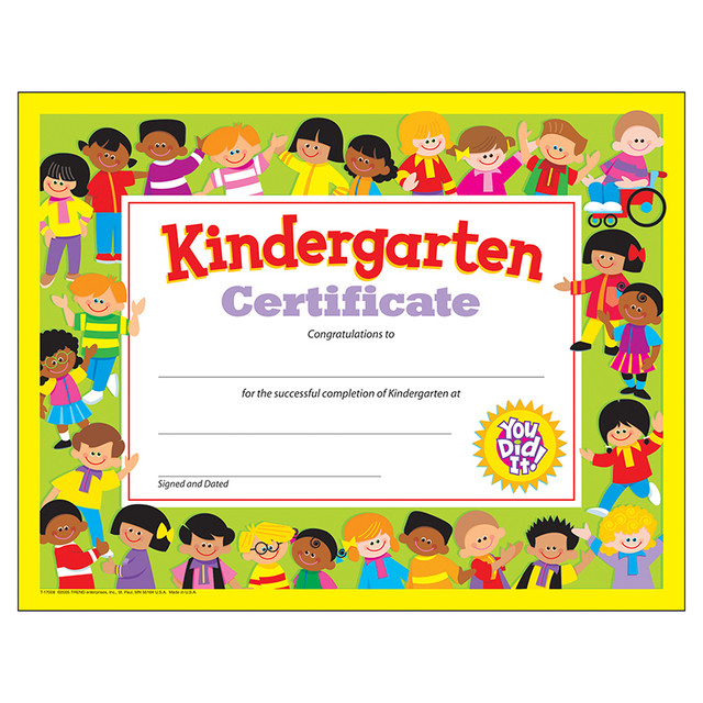 TREND ENTERPRISES INC. TREND Kindergarten Certificate , 30 ct