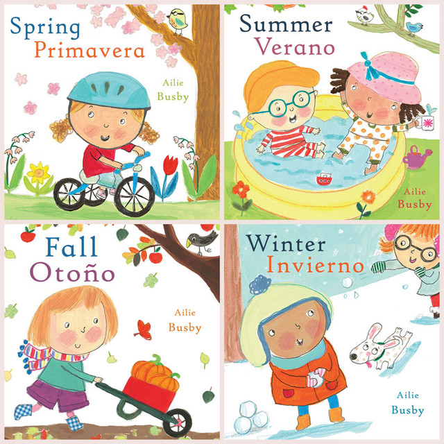 CHILDS PLAY BOOKS Child's Play Books Seasons/Estaciones Bilingual English/Spanish Books, Set of 4