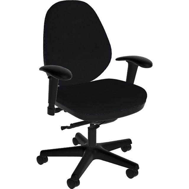 ANTHRO INTERNATIONAL, INC. DBA SITMATIC GU23SNPC7K/21401 Sitmatic GoodFit Ergonomic Fabric Mid-Back Task Chair, Black