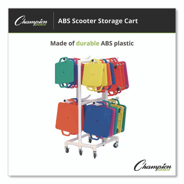 CHAMPION SPORT Sports MSCART ABS Scooter Storage Cart, Plastic, 176 lb Capacity, 21 x 27 x 54, White