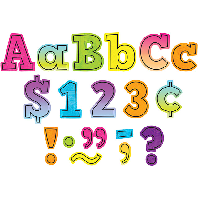 TEACHER CREATED RESOURCES Teacher Created Resources® Brights 4Ever Bold Block 4" Letters Combo Pack, 230 Per Pack, 2 Packs