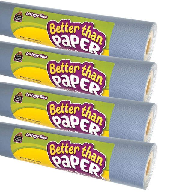 TEACHER CREATED RESOURCES Teacher Created Resources® Better Than Paper® Bulletin Board Roll, Cottage Blue, 4-Pack