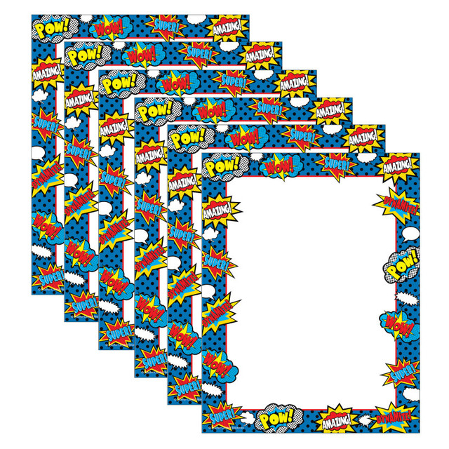 TEACHER CREATED RESOURCES Teacher Created Resources® Superhero Computer Paper, 50 Sheets Per Pack, 6 Packs