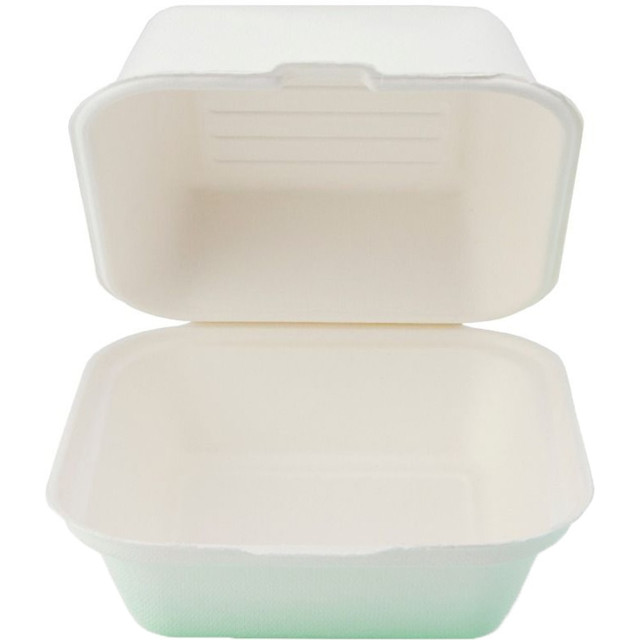 ASEAN CORPORATION B003 Stalk Market Heavyweight Hinged Containers, 6in x 6in x 3in, Case Of 250 Containers