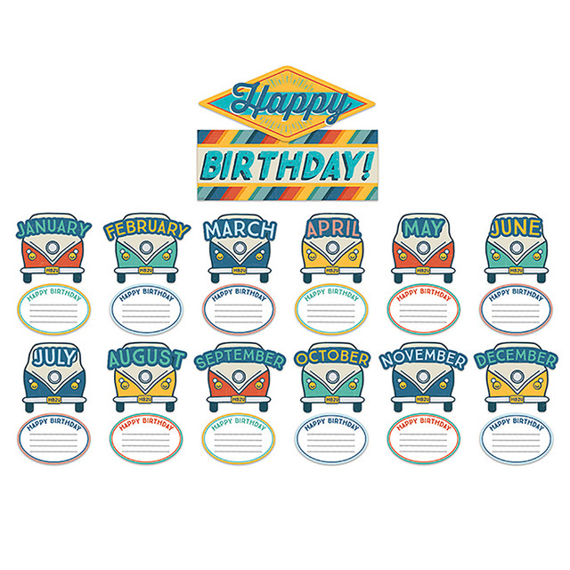 EUREKA Eureka® Adventurer Birthday Mini Bulletin Board Set