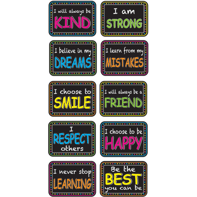 ASHLEY PRODUCTIONS Ashley Productions® Non-Magnetic Mini Whiteboard Erasers, Character Building, Pack of 10