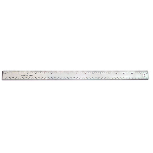 THE PENCIL GRIP The Pencil Grip™ Stainless Steel Ruler, 18"