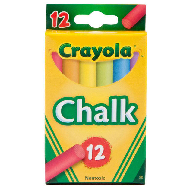 CRAYOLA LLC Crayola® Multi-Colored Children's Chalk, 12 Count