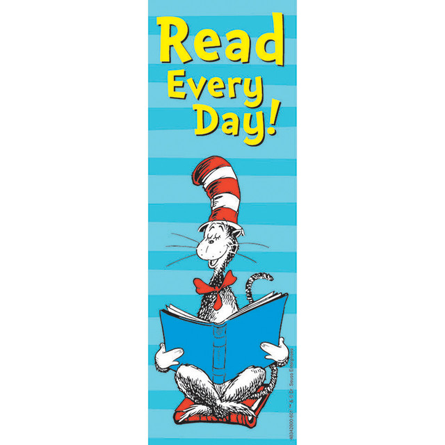 EUREKA Eureka® Cat in the Hat™ Read Every Day Bookmarks, Pack of 36