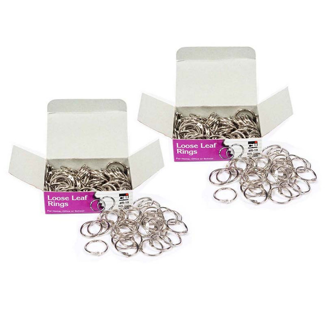 ADVANTUS Charles Leonard Loose Leaf Rings, 3/4", 100 Per Box, 2 Boxes