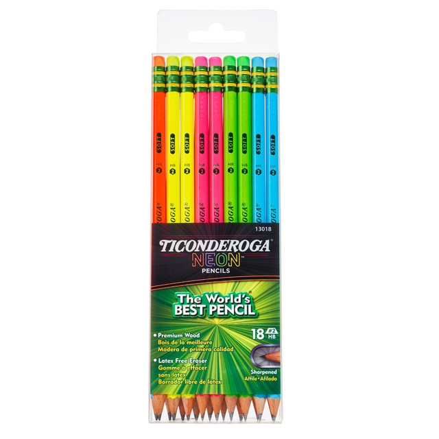 DIXON TICONDEROGA CO Ticonderoga® Neon Pencil, 18 Count