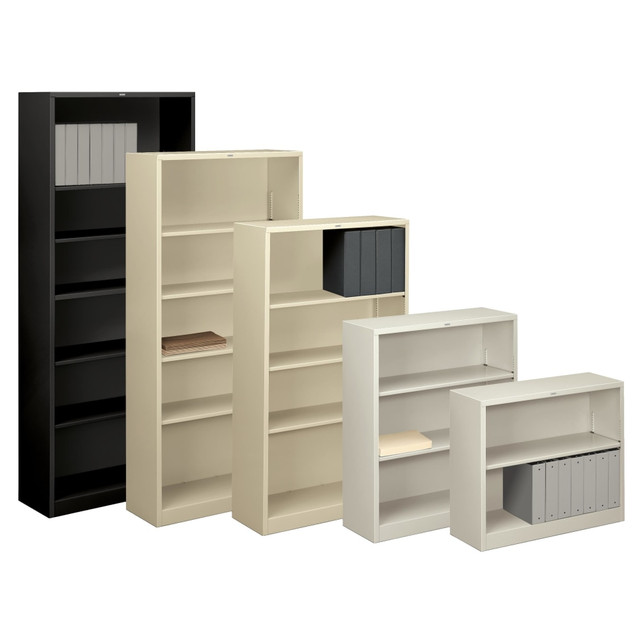 HNI CORPORATION S30ABC-Q HON Brigade Steel Modular Shelving Bookcase, 2 Shelves, 29inH x 34-1/2inW x 12-5/8inD, Light Gray