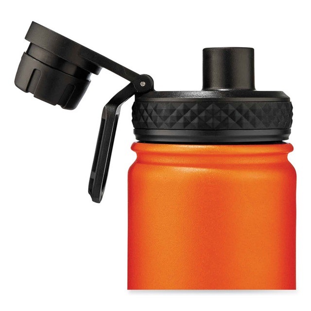 TENACIOUS HOLDINGS, INC. ergodyne® 13166 Chill-Its 5152 Insulated Stainless Steel Water Bottle, 25 oz, Metal, Orange