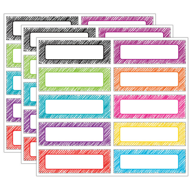 TEACHER CREATED RESOURCES Teacher Created Resources® Scribble Labels Magnetic Accents, 20 Per Pack, 3 Packs