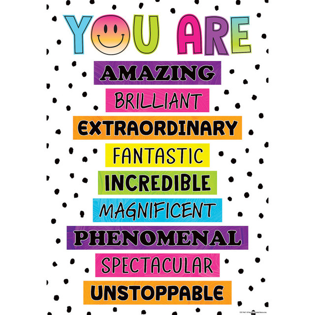 TEACHER CREATED RESOURCES Teacher Created Resources® You Are Amazing Positive Poster TEACHER CREATED RESOURCES Teacher Created Resources® You Are Amazing Positive Poster