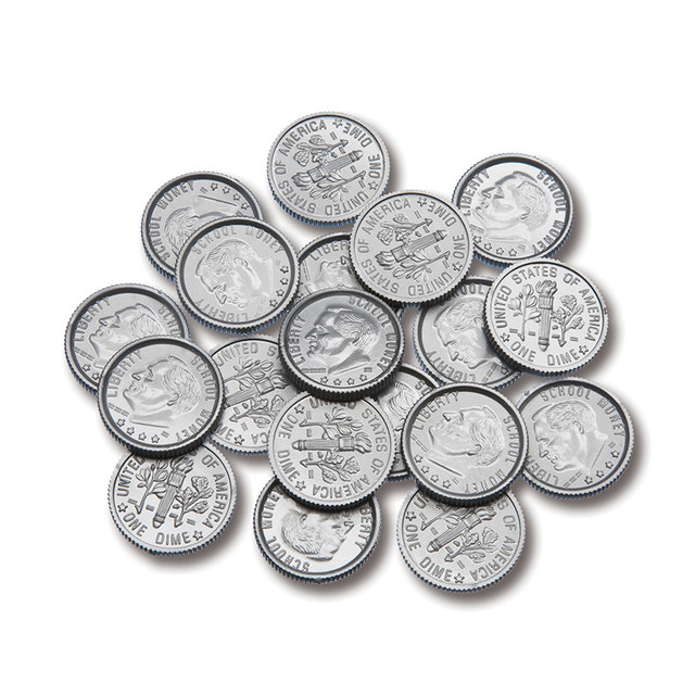 LEARNING ADVANTAGE Learning Advantage® Play Coins - Dimes - Set of 100