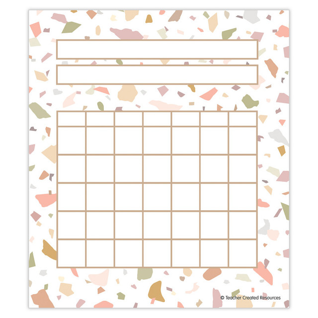 TEACHER CREATED RESOURCES Teacher Created Resources® Terrazzo Tones Incentive Charts, Pack of 36