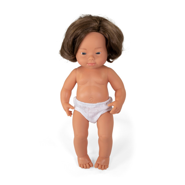 MINILAND EDUCATIONAL CORPORATION Miniland Anatomically Correct 15" Baby Doll, Down Syndrome Caucasian Girl