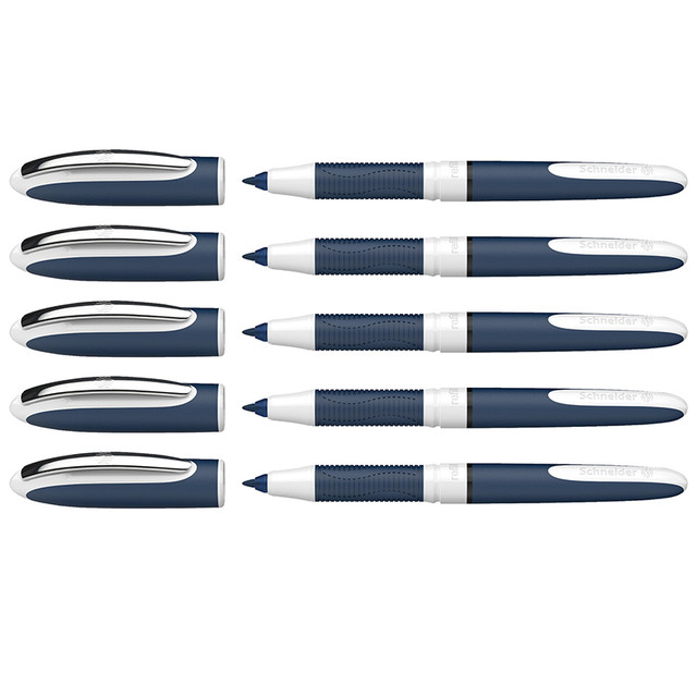 REDIFORM INC Schneider® One Change Refillable Rollerball Pens, 0.6 mm, Black, Pack of 5