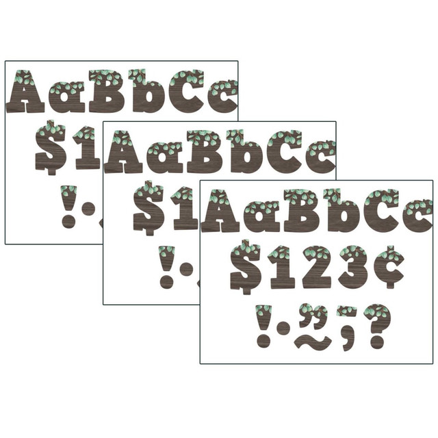 EDUCATORS RESOURCE Teacher Created Resources TCR8450-3  4in Letters, Eucalyptus, 230 Pieces Per Pack, Set Of 3 Packs