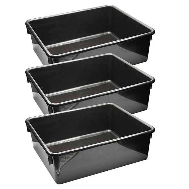 ROMANOFF PRODUCTS Romanoff Double Stowaway® Tray Only, Black, Pack of 3