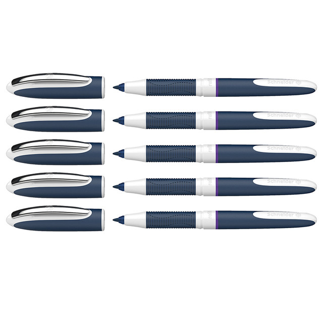 REDIFORM INC Schneider® One Change Refillable Rollerball Pens, 0.6 mm, Violet, Pack of 5