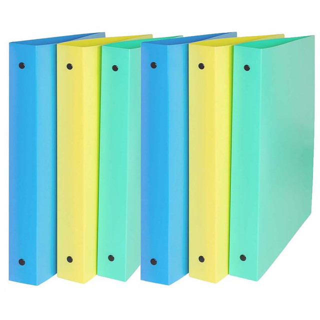 C-LINE PRODUCTS INC C-Line® 3-Ring Binder, 1" capacity, Assorted Colors, Pack of 6