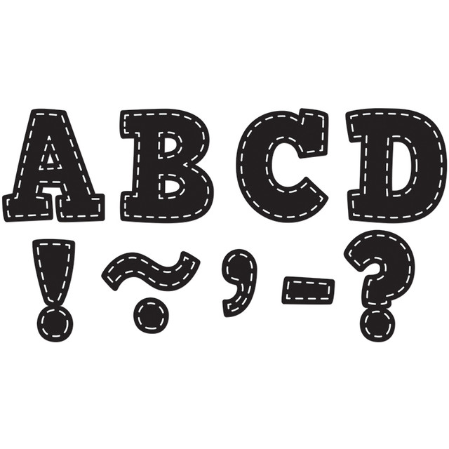 TEACHER CREATED RESOURCES Teacher Created Resources® Black Stitch Bold Block 3" Magnetic Letters