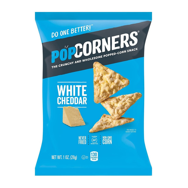 POPCORNERS 00223  White Cheddar, 1 Oz, Case Of 64 Bags