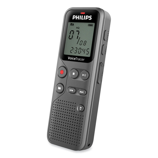 PHILIPS SPEECH PROCESSING DVT1120 Voice Tracer DVT1120 Digital Voice Recorder, 8 GB, Black