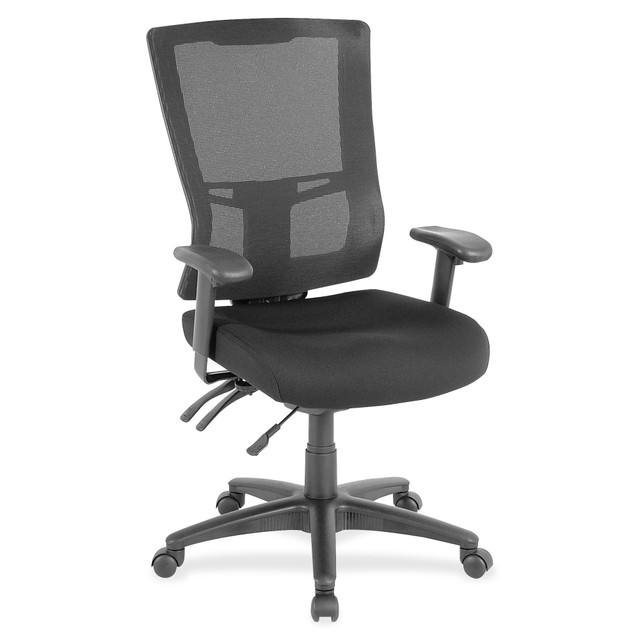 SP RICHARDS Lorell 85561  Multifunction Ergonomic Mesh High-Back Chair, Black