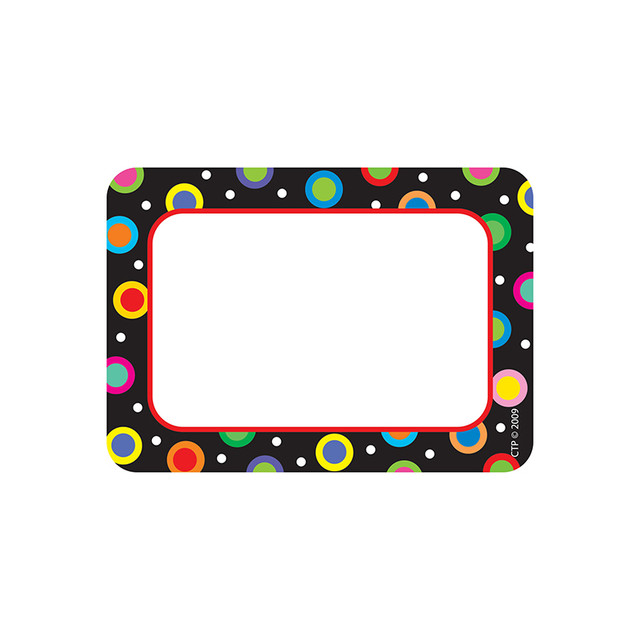 CREATIVE TEACHING PRESS Creative Teaching Press® Dots on Black Name Tags, Pack of 36